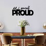 Wallity Make Yourself Proud Escultura de Pared de Metal Negra
